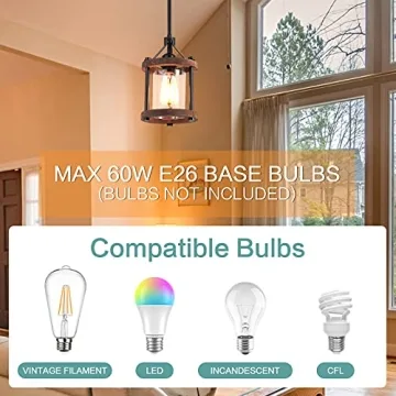 SGLfarmty Rustic Pendant Lights for Kitchen Island