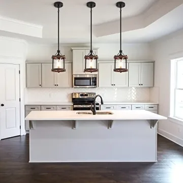 SGLfarmty Rustic Pendant Lights for Kitchen Island