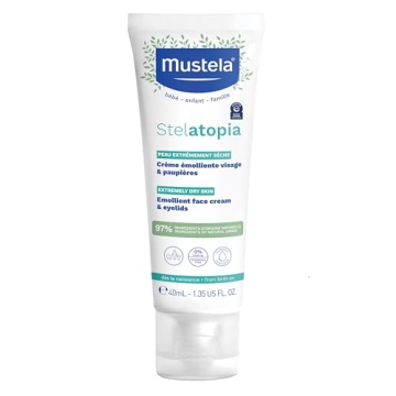 Mustela Stelatopia Eczema-Prone Skin Emollient Baby Face Cream for Sensitive Skin - 1.35 Oz
