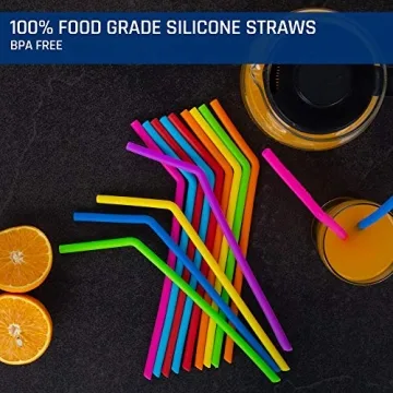 15 Colorful Flexible Silicone Straws for All Tumblers
