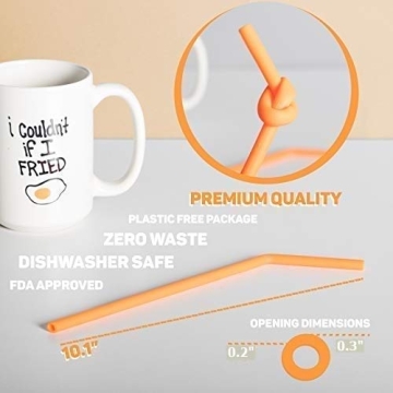 15 Colorful Flexible Silicone Straws for All Tumblers