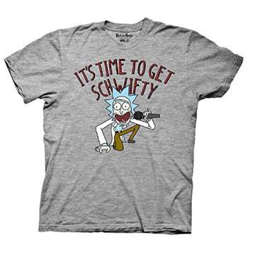 Ripple Junction Rick and Morty It's Time to Get Schwifty Shirt (Large, Heather Grey)