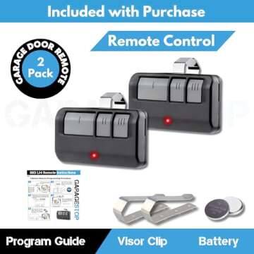 Garage Stop 2X 893LM 893Max for Chamberlain Craftsman Liftmaster Garage Door Opener Remote, 1993 to Present Gate Opener Remote, Replacement Garage Door Remote
