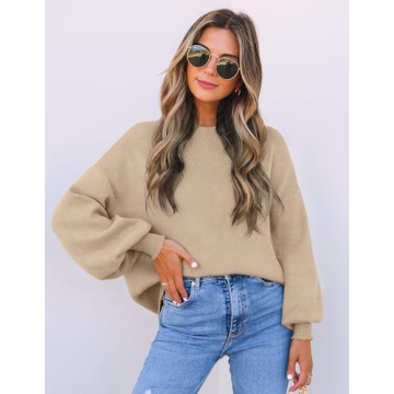 ZESICA Women's Oversized Turtleneck Pullover Sweater