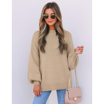 ZESICA Women's Oversized Turtleneck Pullover Sweater
