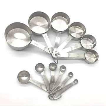 Heavy Duty Stainless Steel Measuring Cups and Spoons Set