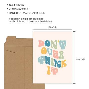 Danish Pastel Wall Art, Aesthetic Posters, Trendy Wall Decor for Bedroom Aesthetic, Positive Quote T...