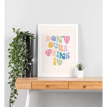 Danish Pastel Wall Art, Aesthetic Posters, Trendy Wall Decor for Bedroom Aesthetic, Positive Quote Teen Wall Decor, Girls Room Decor, Cute Room Decor (12x16 inches)