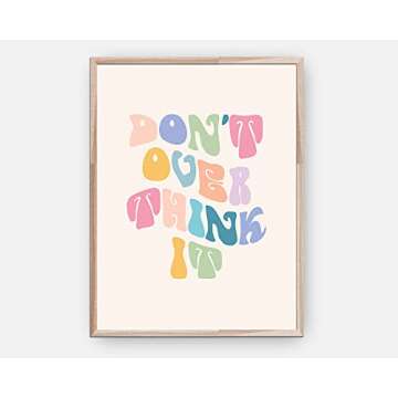 Danish Pastel Wall Art, Aesthetic Posters, Trendy Wall Decor for Bedroom Aesthetic, Positive Quote Teen Wall Decor, Girls Room Decor, Cute Room Decor (12x16 inches)