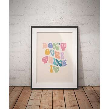 Danish Pastel Wall Art, Aesthetic Posters, Trendy Wall Decor for Bedroom Aesthetic, Positive Quote Teen Wall Decor, Girls Room Decor, Cute Room Decor (12x16 inches)