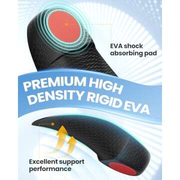 QBK 3/4 Arch Support Insoles for Plantar Fasciitis Relief