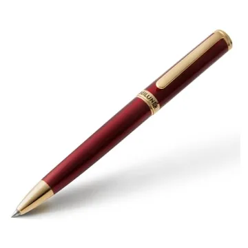 BEILUNER Luxury Wine Red Ballpoint Pen Set with 24K Gold Trim