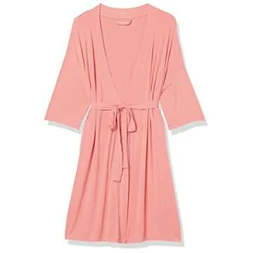 Amazon Essentials Women's Knit Robe in Coral Pink