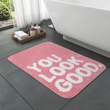 Lukinbox You Look Good Bathroom Rugs Mat, Luxury Super Soft Absorbent Microfiber Bath Mats for Bathr...