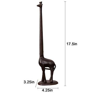 Ogrmar Giraffe Cast Iron Paper Holder for Kitchen & Bath