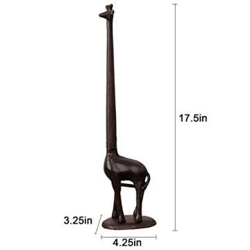 Ogrmar Giraffe Cast Iron Paper Holder for Kitchen & Bath