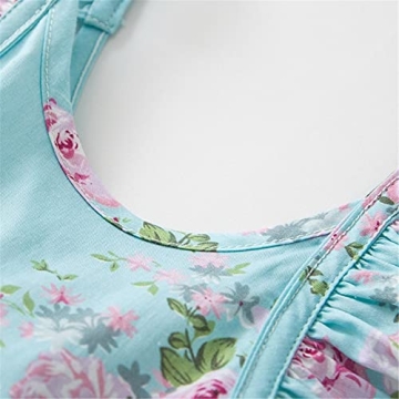 HILEELANG Little Girl Summer Floral Casual Dress Size 6