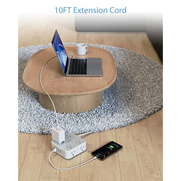 Surge Protector Power Strip 10 Ft with USB Ports