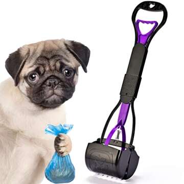 Yeuca Dog Pooper Scooper for Medium Large Small Dogs Long Handle Easy to Picker Upper Pet-Waste