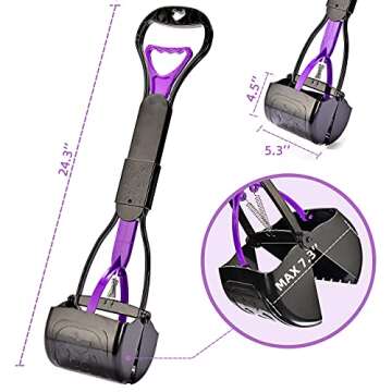 Yeuca Dog Pooper Scooper for Medium Large Small Dogs Long Handle Easy to Picker Upper Pet-Waste