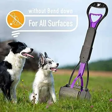 Yeuca Dog Pooper Scooper for Medium Large Small Dogs Long Handle Easy to Picker Upper Pet-Waste