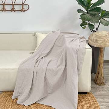 Lulu Moon Muslin Throw Blanket - Cozy, Lightweight & Stylish