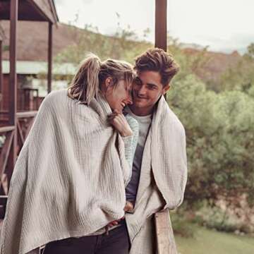 Lulu Moon Muslin Throw Blanket - Cozy, Lightweight & Stylish
