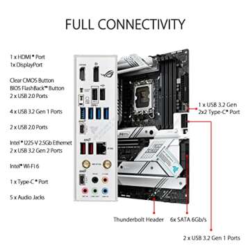 ASUS ROG Strix Z690-A Gaming WiFi D4 LGA1700(Intel® 12th Gen) ATX Gaming Motherboard(PCIe 5.0,DDR4,16+1 Power Stages,WiFi 6,2.5 Gb LAN,BT v5.2,Thunderbolt 4,4xM.2 and Front USB 3.2 Gen 2x2 Type-C)