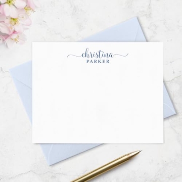 Personalized Note Cards with Custom Colors and Envelopes