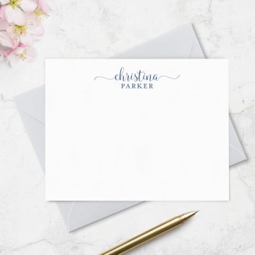 Personalized Note Cards with Custom Colors and Envelopes