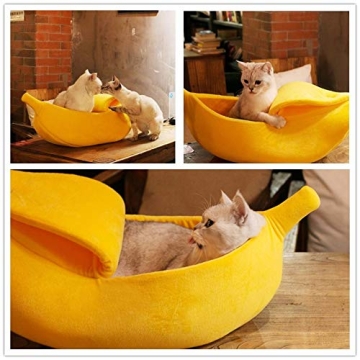Petgrow Extra Large Banana Cat Bed for Cozy Lounging