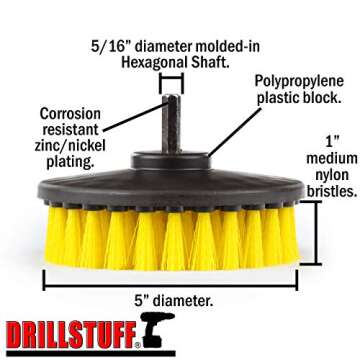 Cleaning Supplies for Home - Household Bathroom Accessories - Shower Cleaner Brush - Tile Grout Cleaner - Bathtub Scrubbing Tool - Bath Mat Hair Lifter - Cleaning Brush - Floor Cleaning Scrub Brush