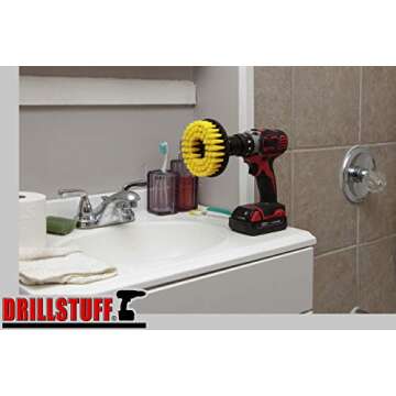 Cleaning Supplies for Home - Household Bathroom Accessories - Shower Cleaner Brush - Tile Grout Cleaner - Bathtub Scrubbing Tool - Bath Mat Hair Lifter - Cleaning Brush - Floor Cleaning Scrub Brush