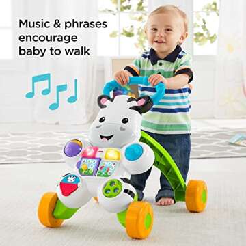 Interactive Fisher-Price Zebra Walker for Ages 6+ Months