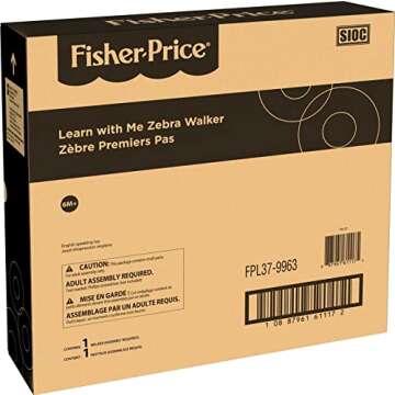 Interactive Fisher-Price Zebra Walker for Ages 6+ Months