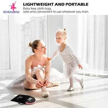 RENRANRING Ballet Turning Disc for Dancers, Turn Board for Gymnastics and Ice Skaters Practice Spin Balance—Gift for Dancer Learning, Pink