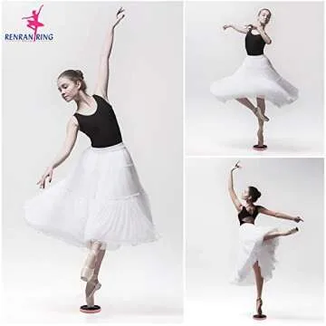 RENRANRING Ballet Turning Disc for Dancers, Turn Board for Gymnastics and Ice Skaters Practice Spin Balance—Gift for Dancer Learning, Pink