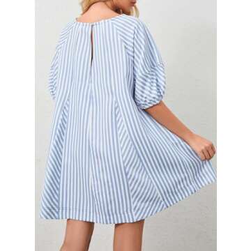 RONGCAT Women Striped Summer Dress with Pockets