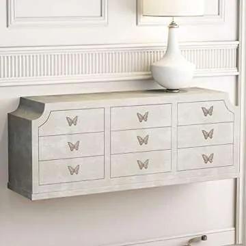 YES Time 5 Pieces Butterfly Shapes Drawer knobs, Zinc Alloy Door Pull Handles Knobs, Metal Decorative Cabinet Drawer Cupboard Pull Handles (KC Gold)