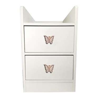 YES Time 5 Pieces Butterfly Shapes Drawer knobs, Zinc Alloy Door Pull Handles Knobs, Metal Decorative Cabinet Drawer Cupboard Pull Handles (KC Gold)