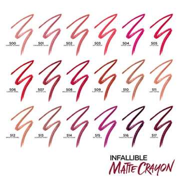 L'Oreal Infallible Matte Lip Crayon - Shop 18 Colors