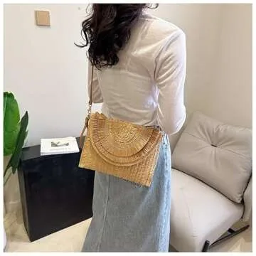 Chic QTKJ Woven Crossbody Bags for Women - 7 Colors Available