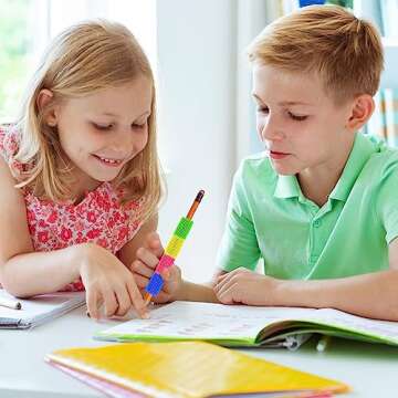 Galagee Reusable Squishy Pencil Grips for Kids Handwriting - Perfect Colorful Cushioned Pencil Holder Writing Aid Grip Trainer,Universal Ergonomic Writing Aid For Righties And Lefties (10 Pcs)