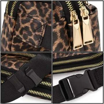 UTO Fanny Pack for Women Crossbody Trendy Fashion Belt Purse Chest Waist Hip Bumbag for Outdoor Shopping Travel Hiking