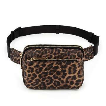 UTO Fanny Pack for Women Crossbody Trendy Fashion Belt Purse Chest Waist Hip Bumbag for Outdoor Shopping Travel Hiking
