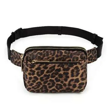 UTO Fanny Pack for Women Crossbody Trendy Fashion Belt Purse Chest Waist Hip Bumbag for Outdoor Shopping Travel Hiking