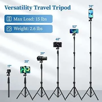 Nineigh 70" Tripod with Remote for Smartphones