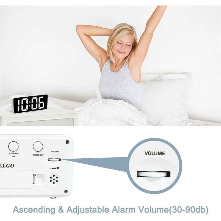 LED Digital Alarm Clock with USB & Snooze Feature