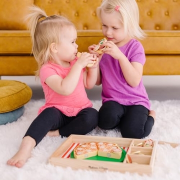 Melissa & Doug Wooden Pizza Play Set for Kids 3-6