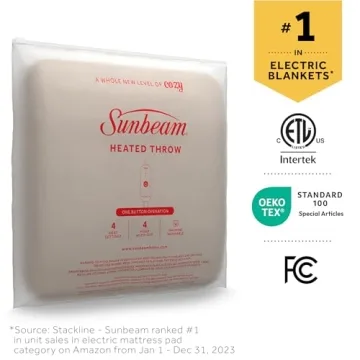 Sunbeam Royal Posh Heated Throw Adjustable Warmth